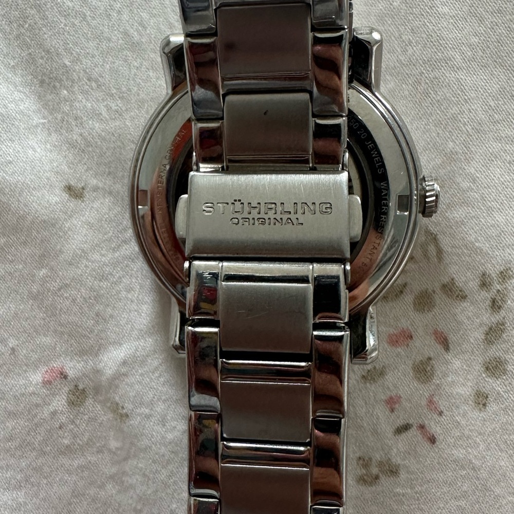 Women’s Stuhrling Stainless Steel Skeleton Watch - Picture 2 of 5